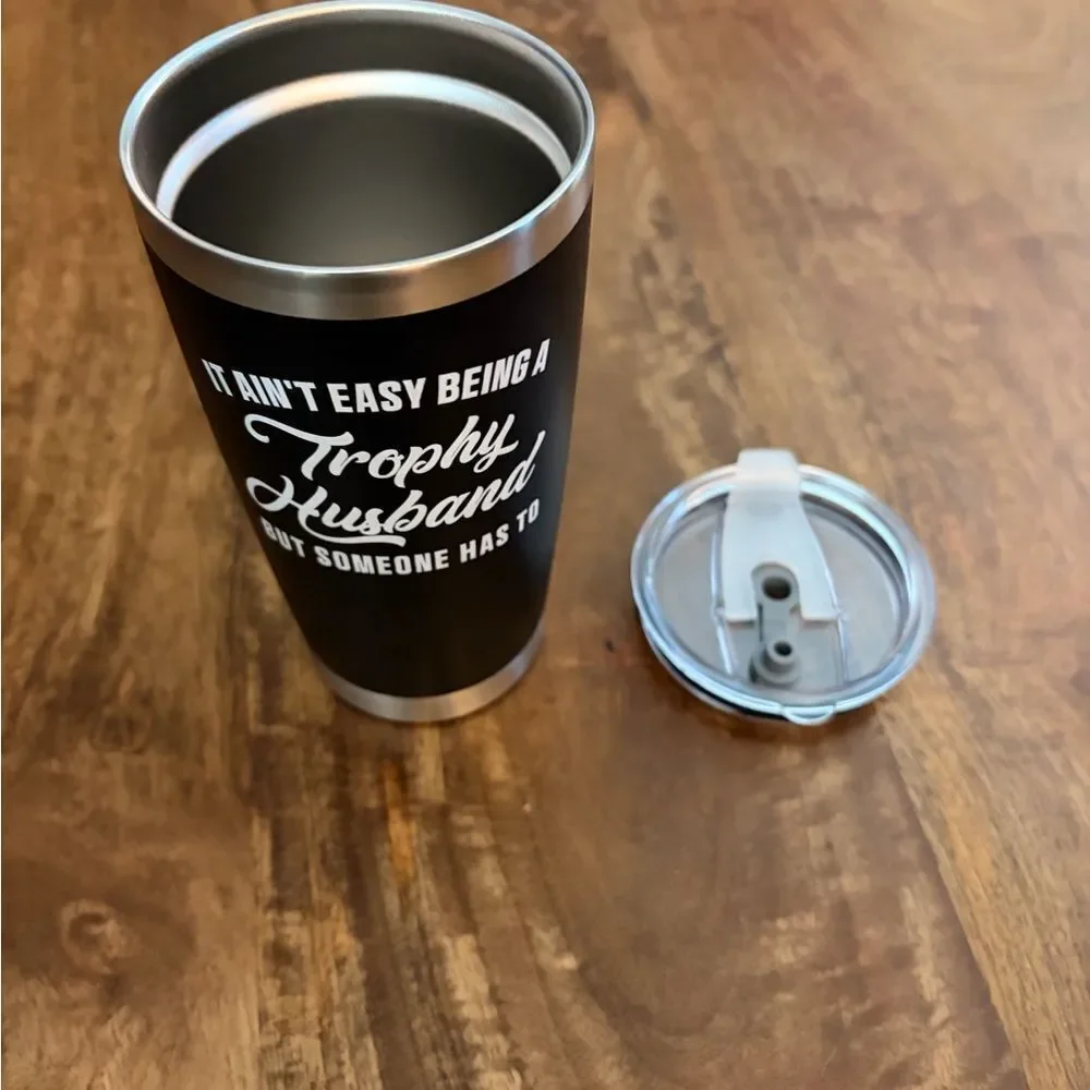Trophy Husband Insulated Coffee Tumbler with Lid 20 oz